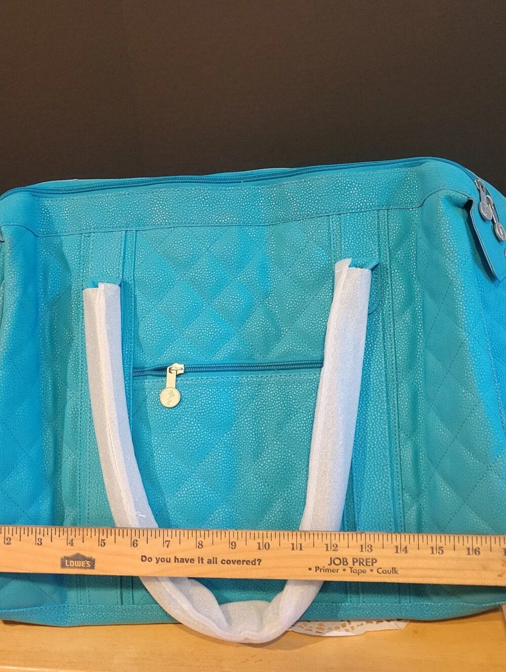 NEW Oversized  City Tote Carry All Turquoise Air  Travel Cruise WeekenderAppro